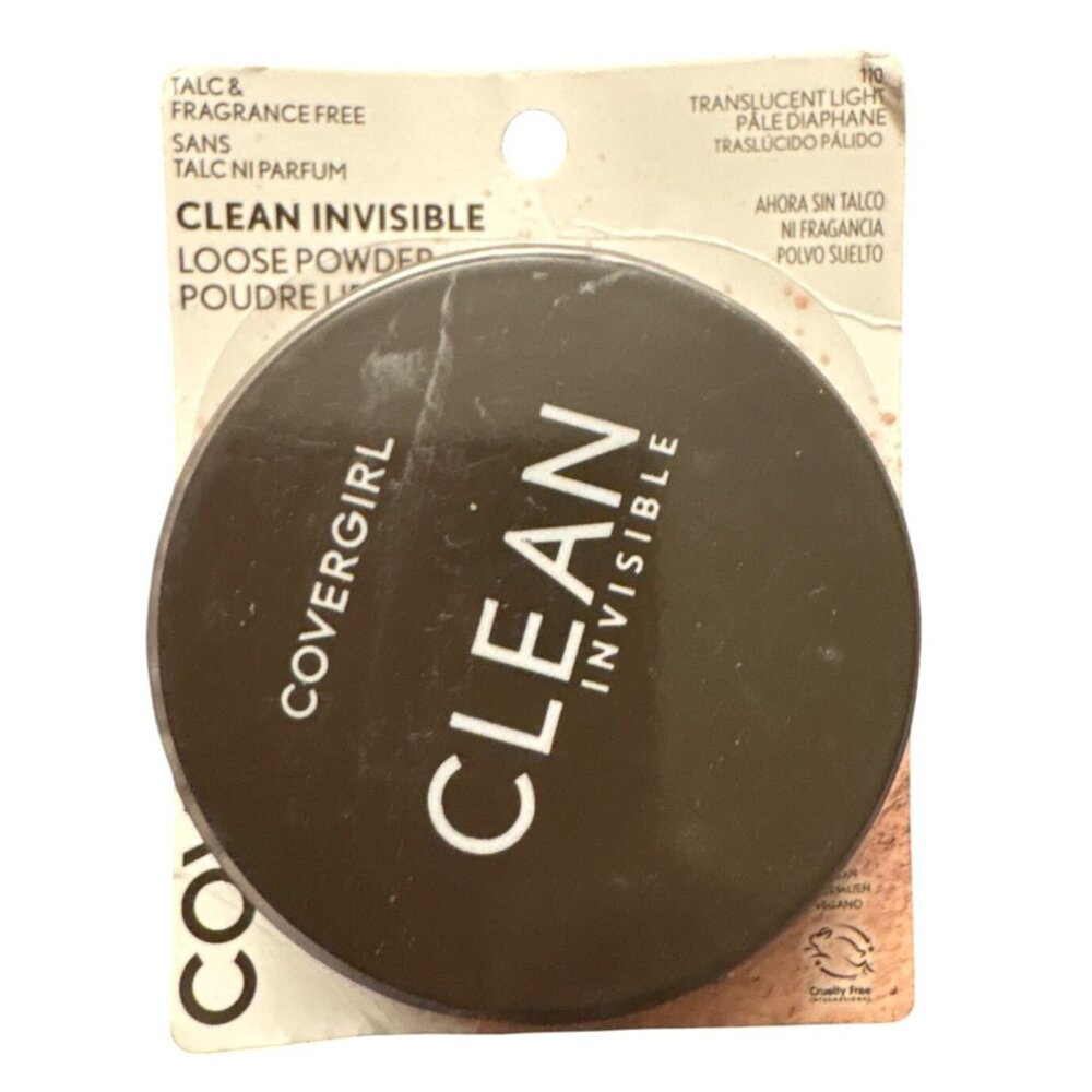 Covergirl Clean Loose Powder Talc Free Translucent Light 110 Shine Free